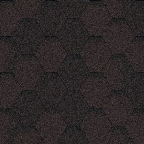 Бітумна черепиця Акваізол Мозаїка Коричнева ЕКО