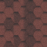 Битумная черепица Акваизол Мозайка Красная ЕКО