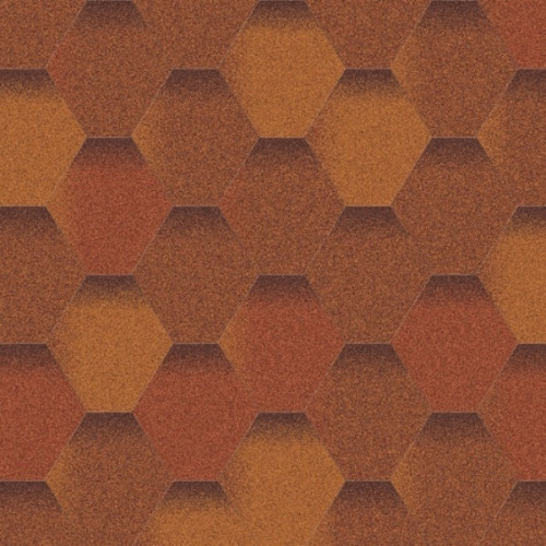 Битумная черепица Акваизол Мозаика Теплый воск