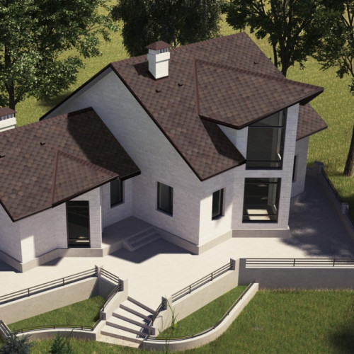 Битумная черепица Акваизол Мозайка Корица