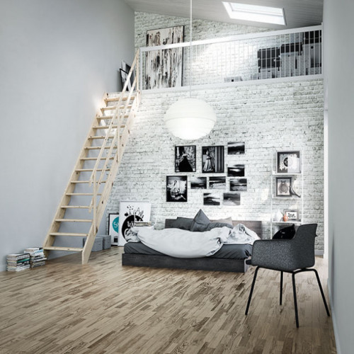 Деревянная прямая лестница Dolle Normandie 312 см