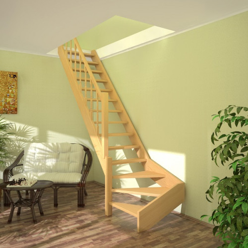 Дерев'яні сходи Dolle Normandie з забіжними ступенями