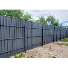 Профнастил ПС-20 Поліестер двосторонній Антрацит (Україна) 0,45 мм