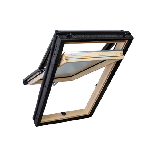 Окно мансардное двухкамерное Roto R79 H200 (Дерево) 114x140 см