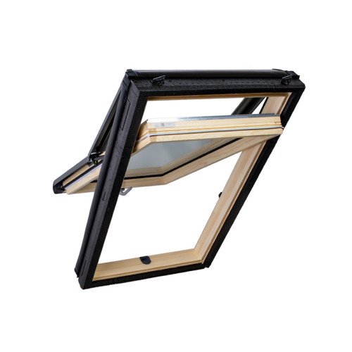 Вікно мансардне двокамерне Roto R79 H200 (Дерево) 65x98 см