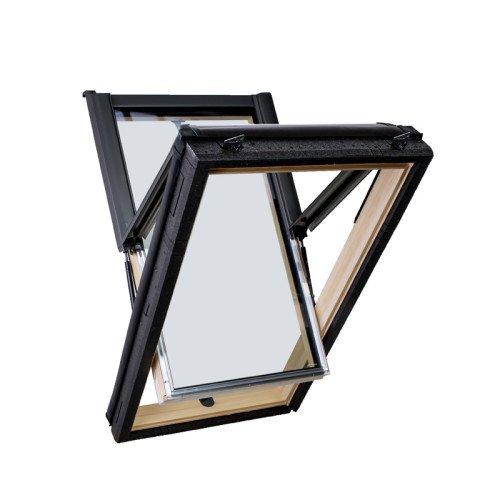 Вікно мансардне двокамерне Roto R79 H200 (Дерево) 65x98 см