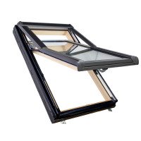 Окно мансардное двухкамерное Roto R79 H200 (Дерево) 54x78 см