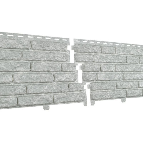 Сайдинг виниловый Ю-Пласт Stone-House Кварцит Светло серый