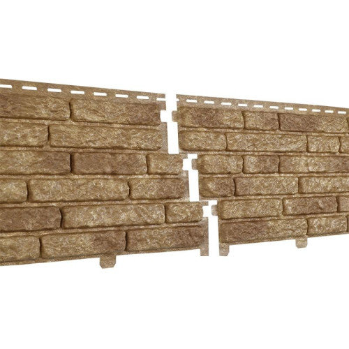 Сайдинг виниловый Ю-Пласт Stone-House Кварцит Темно бежевый