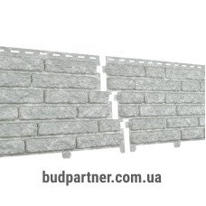 Сайдинг вініловий Ю-Пласт Stone-House Кварцит Свiтло сiрий