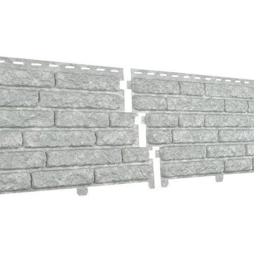 Сайдинг вініловий Ю-Пласт Stone-House Кварцит Свiтло сiрий