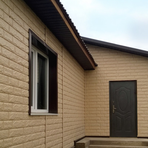 Сайдинг вініловий Ю-Пласт Stone House Камінь Золотистий подвійний замок