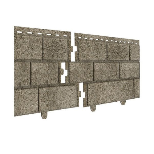 Сайдинг вініловий Ю-Пласт Stone House Цегла Бежевий подвійний замок