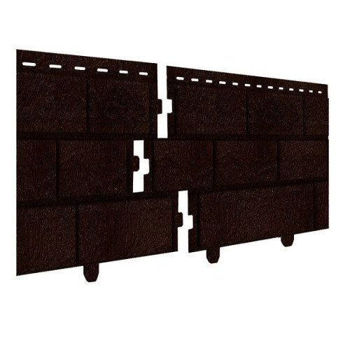 Сайдинг вініловий Ю-Пласт Stone House Цегла Коричневий подвійний замок