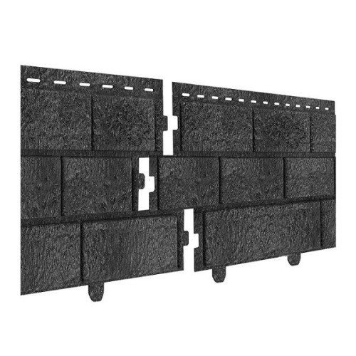 Сайдинг виниловый Ю-Пласт Stone House Кирпич Графит двойной замок