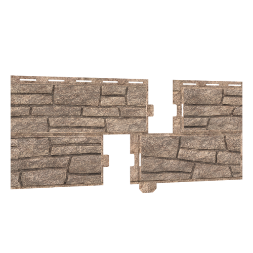 Сайдинг вініловий Ю-Пласт Stone House Сланець Бежевий подвійний замок