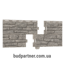 Сайдинг вініловий Ю-Пласт Stone House Сланець Світло-Сірий подвійний замок