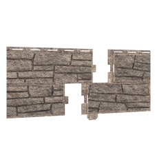 Сайдинг вініловий Ю-Пласт Stone House Сланець Бурий подвійний замок