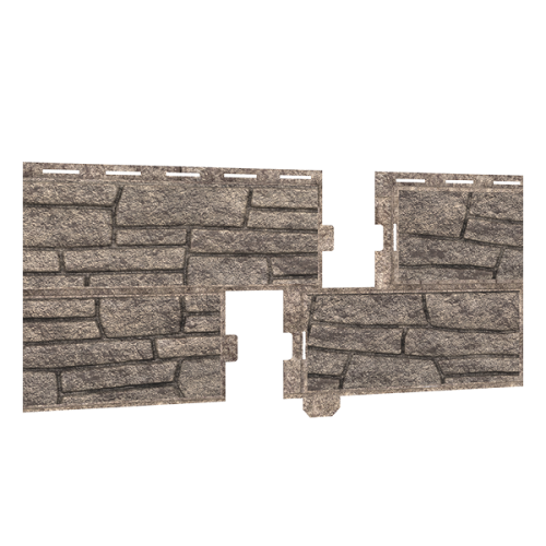 Сайдинг виниловый Ю-Пласт Stone House Сланец Бурый двойной замок