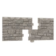 Сайдинг вініловий Ю-Пласт Stone House Сланець Світло-Сірий подвійний замок
