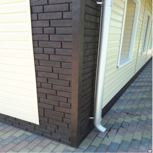 Сайдинг вініловий Ю-Пласт Stone House Цегла Коричневий подвійний замок