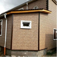 Сайдинг виниловый Ю-Пласт Stone House Сланец Бурый двойной замок