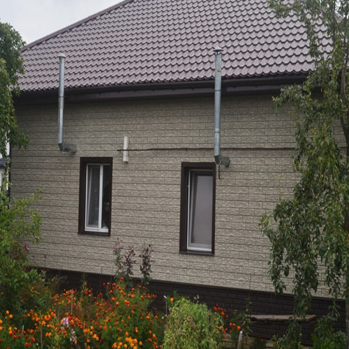 Сайдинг вініловий Ю-Пласт Stone House Сланець Світло-Сірий подвійний замок