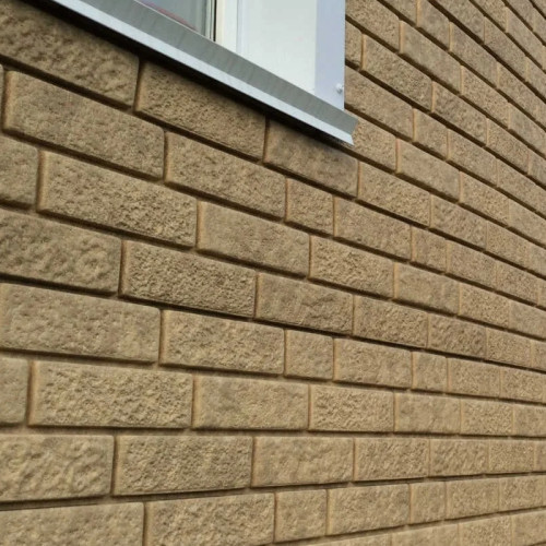 Сайдинг вініловий Ю-Пласт Stone House Цегла Пісочний подвійний замок