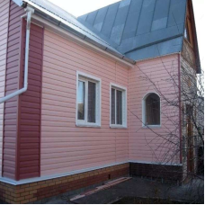Сайдинг вініловий Ю-Пласт Корабельний брус Рожевий