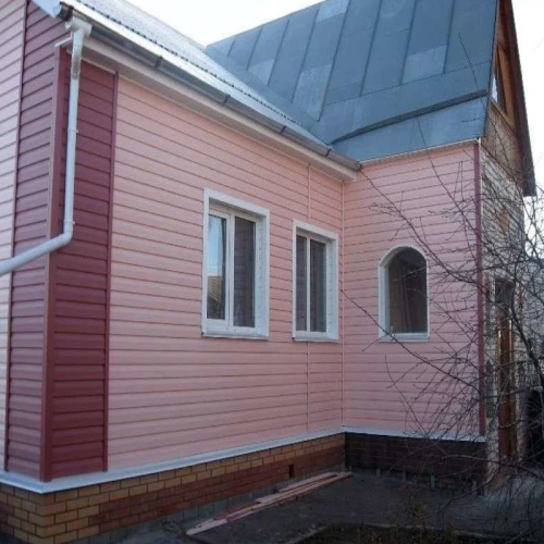 Сайдинг виниловый Ю-Пласт Корабельный брус Розовый