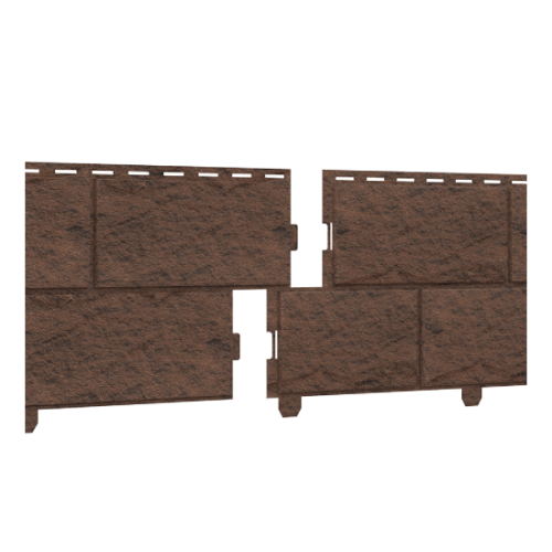 Сайдинг вініловий Ю-Пласт Stone House Камінь Палений подвійний замок