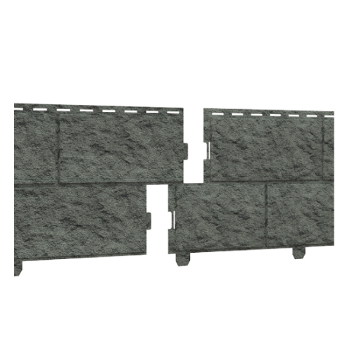 Сайдинг вініловий Ю-Пласт Stone House Камінь Смарагдовий подвійний замок