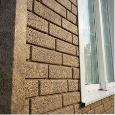 Сайдинг вініловий Ю-Пласт Stone House Цегла Бежевий подвійний замок