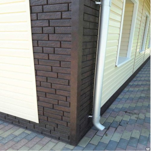 Сайдинг виниловый Ю-Пласт Stone House Кирпич Коричневый двойной замок