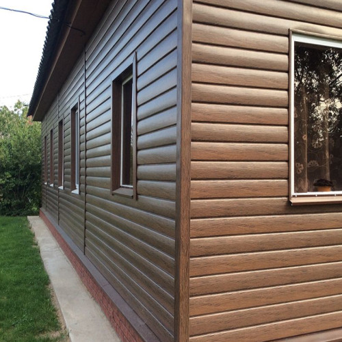 Сайдинг вініловий Ю-Пласт Timberblock Дуб Морений