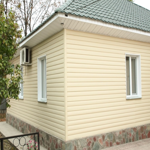 Сайдинг вініловий Ю-Пласт Блок-Хаус Кремовий