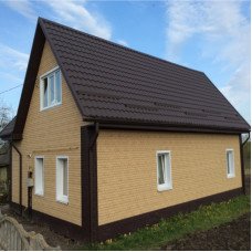 Сайдинг виниловый Ю-Пласт Stone House Кирпич Песочный двойной замок