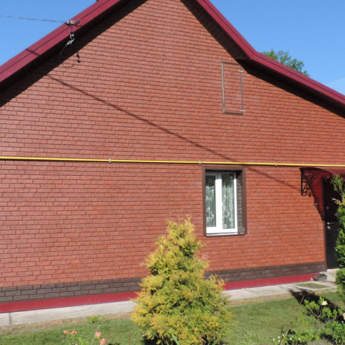 Сайдинг виниловый Ю-Пласт Stone House Кирпич Красный двойной замок