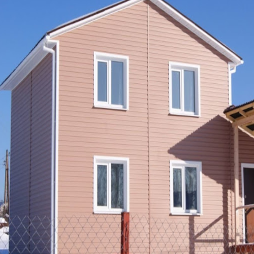 Сайдинг виниловый Ю-Пласт Корабельный брус Розовый