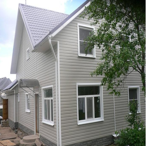 Сайдинг вініловий Ю-Пласт Корабельний брус Сірий