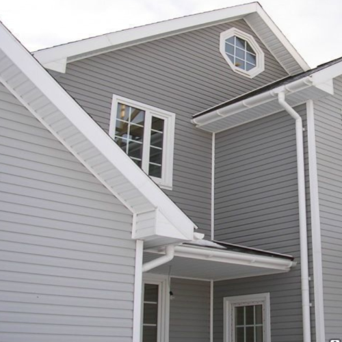 Сайдинг вініловий Ю-Пласт Корабельний брус Сірий