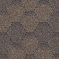 Битумная черепица Акваизол Мозайка Коричневая микс