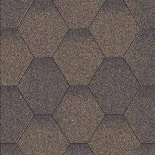 Бітумна черепиця Акваізол Мозаїка Коричнева мікс