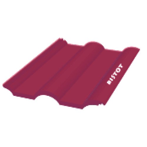 Полимерпесчаная черепица Bistot Классика вишневая