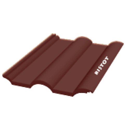 Полимерпесчаная черепица Bistot Классика коричневая