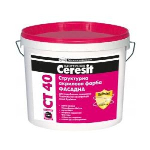 Ceresit CT-40 Фарба акрилова структурна 10л