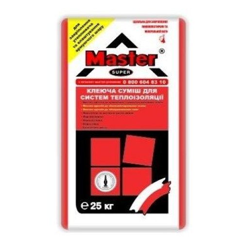 Master Super Смесь для приклеивания и армирования пенопласта 25 кг
