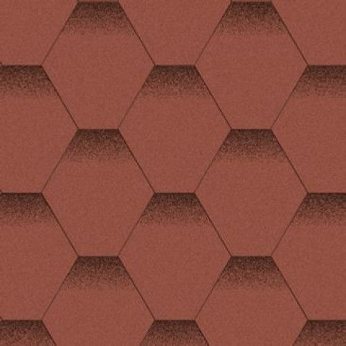 Битумная черепица Акваизол Мозайка Красный мак