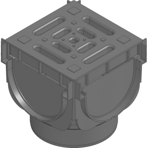 Кутовий з'єднувальний елемент HAURATON TOP Х (137 х 125 х 137), PP-PE (чорний)