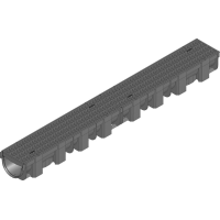 Канал HAURATON TOP Х (119 х 89 х 1000) из PР-PЕ (чёрный) с ячеистой решеткой